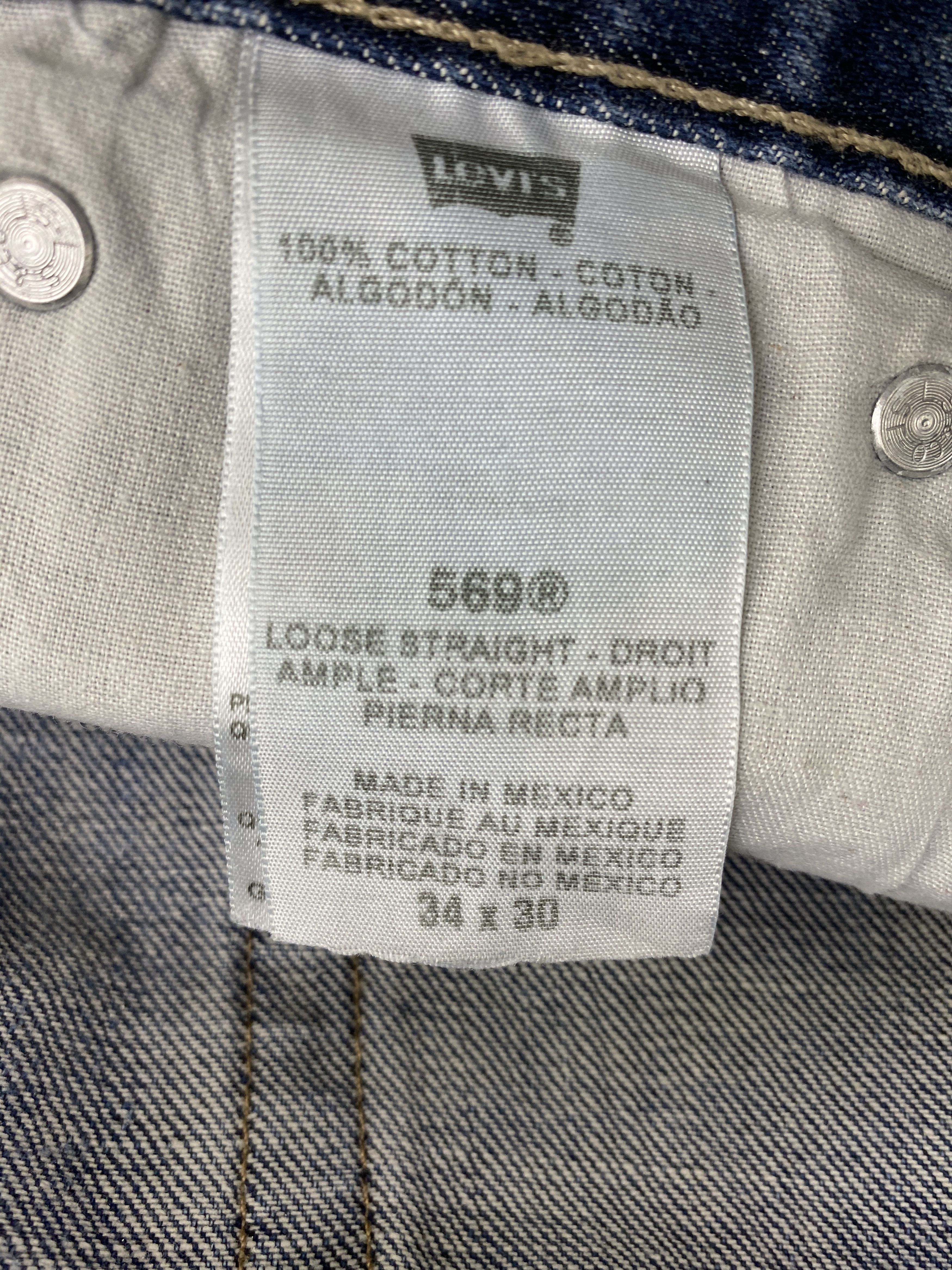 Levi's × Vintage Vintage Levis 569 Loose Straight Cut Distressed Jeans Size US 36 / EU 52 - 8 Thumbnail