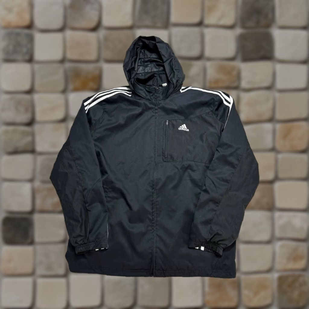 Adidas Adidas Track Jacket Mens L Black Running Full Zip Jacket Size US L / EU 52-54 / 3 - 1 Thumbnail