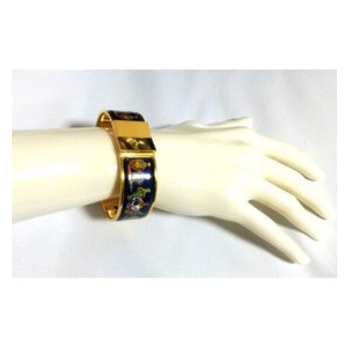 Hermes Vintage Hermes cloisonne enamel bangle, black perfume bottle Size ONE SIZE - 3 Thumbnail