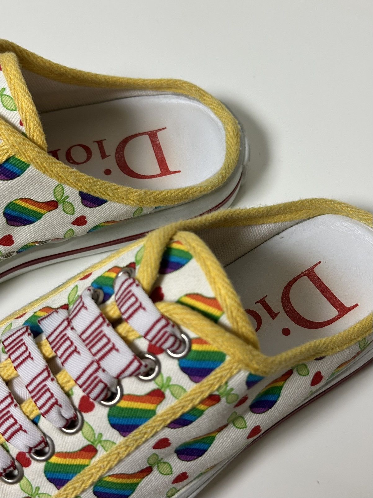 Dior CHRISTIAN DIOR S/S 2002 Pear Print Canvas Mule Sneakers Size US 8 / IT 38 - 6 Thumbnail