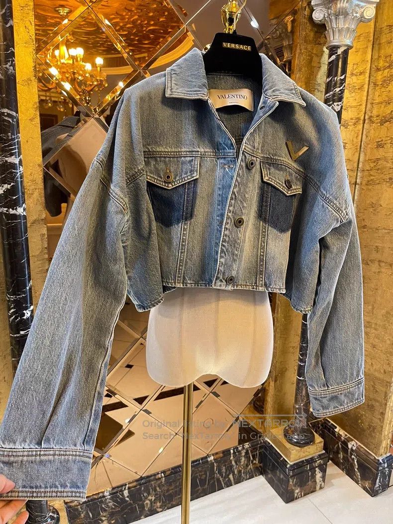 Valentino Valentino Logo cape dropped shoulder silhouette denim jack Size M / US 6-8 / IT 42-44 - 1 Thumbnail