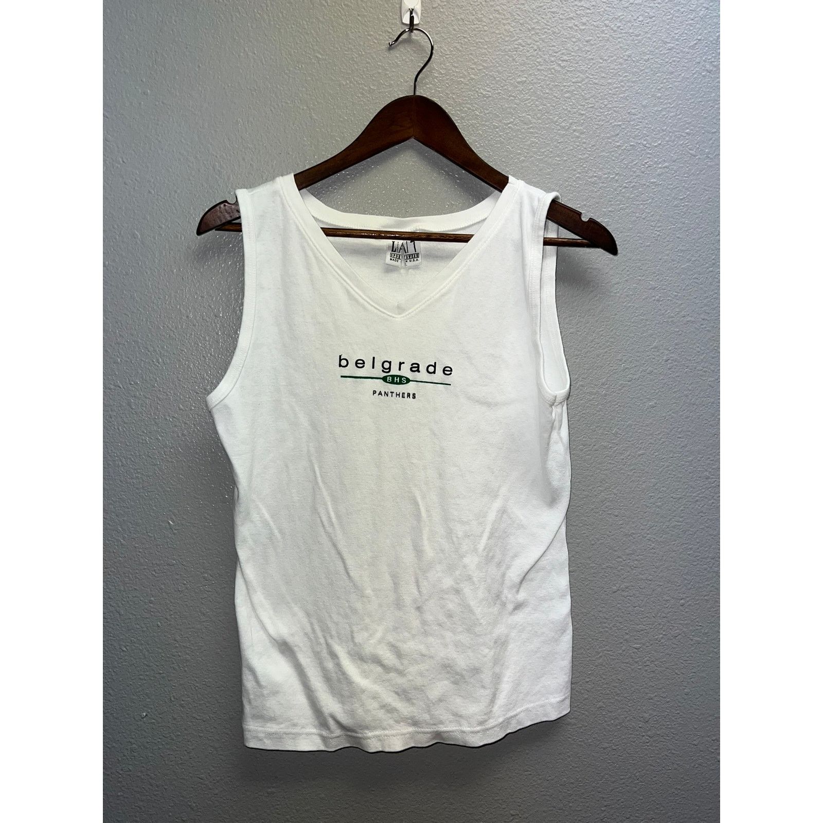 Vintage Womens Vintage Sleeveless Tank White Top Shirt 90s Large Size L / US 10 / IT 46 - 1 Thumbnail
