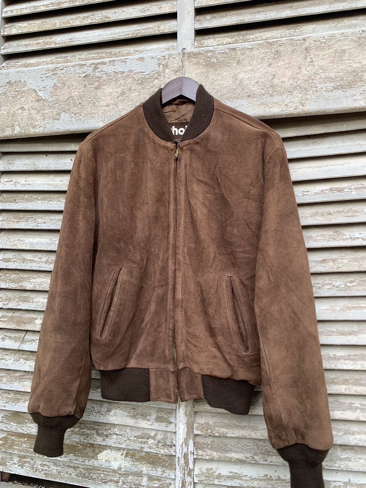 Schott 👹Vintage SCHOTT Brown Suede Bomber Jacket Made In USA Size US M / EU 48-50 / 2 - 5 Thumbnail