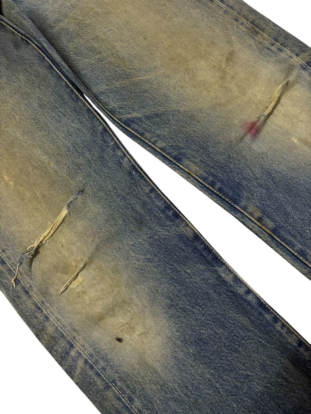 Levi's Vtg 70s Levis 501 Raw Mud Wash Distressed Jeans Size US 31 - 3 Thumbnail