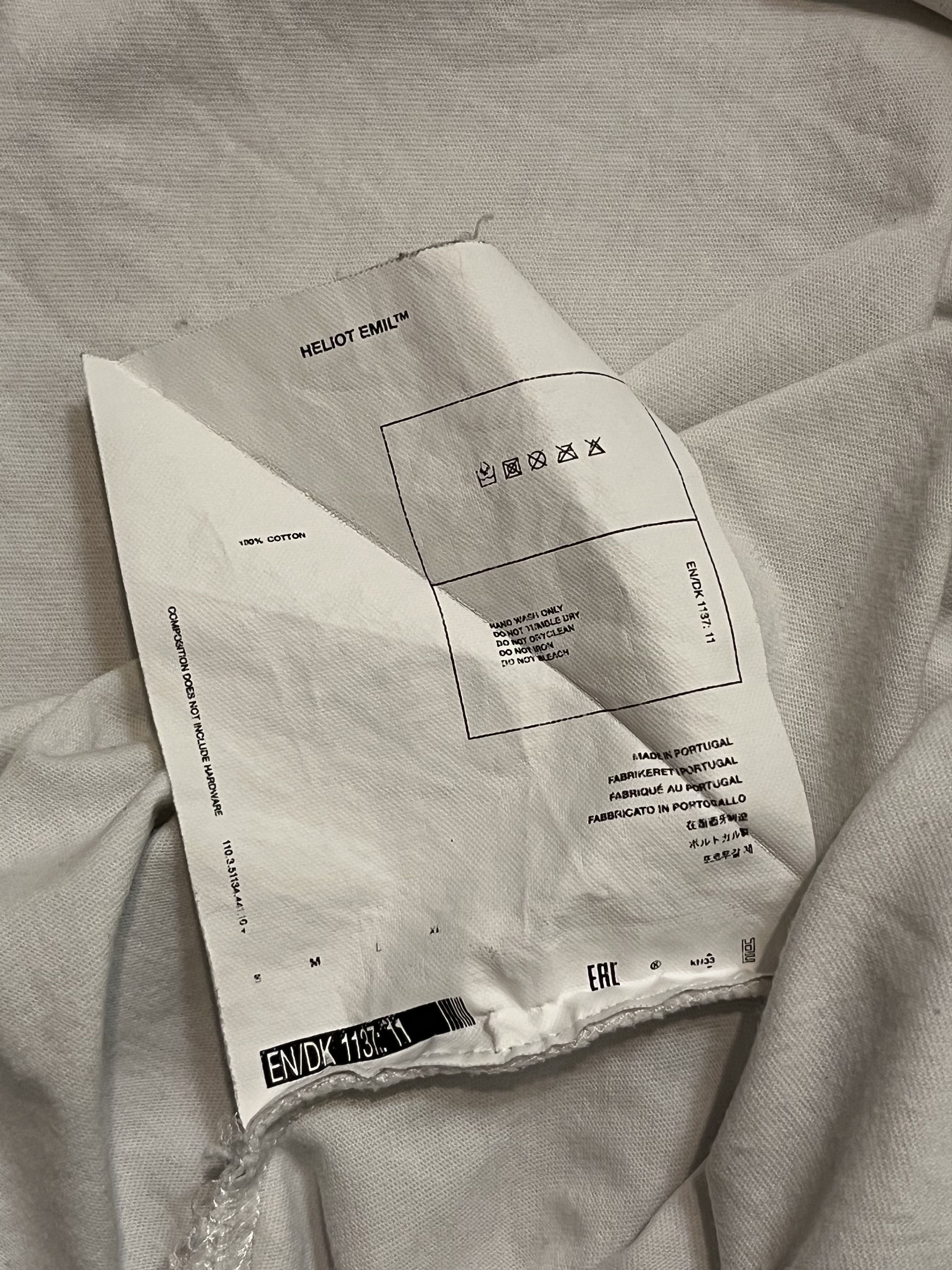 Designer × Helmut Lang Heliot Emil Secret Pocket White Tee Size US M / EU 48-50 / 2 - 8 Thumbnail