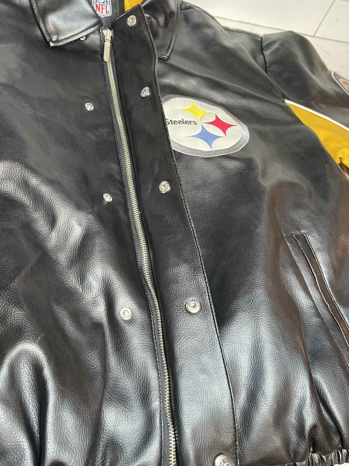 G-III Pittsburgh Steelers NFL GIII Faux Leather Jacket NWT Sz Lg Size US L / EU 52-54 / 3 - 15 Thumbnail
