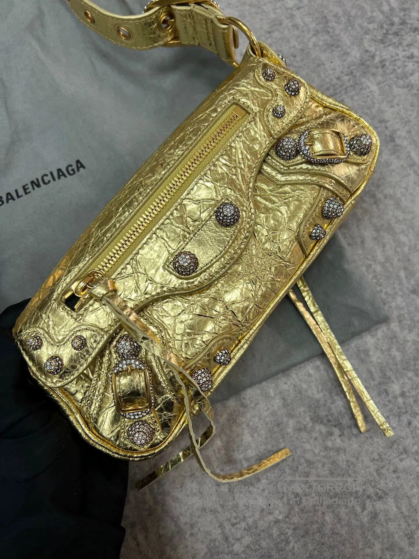 Balenciaga Balenciaga Gold Crystal Lecagole Bag. Size ONE SIZE - 2 Thumbnail