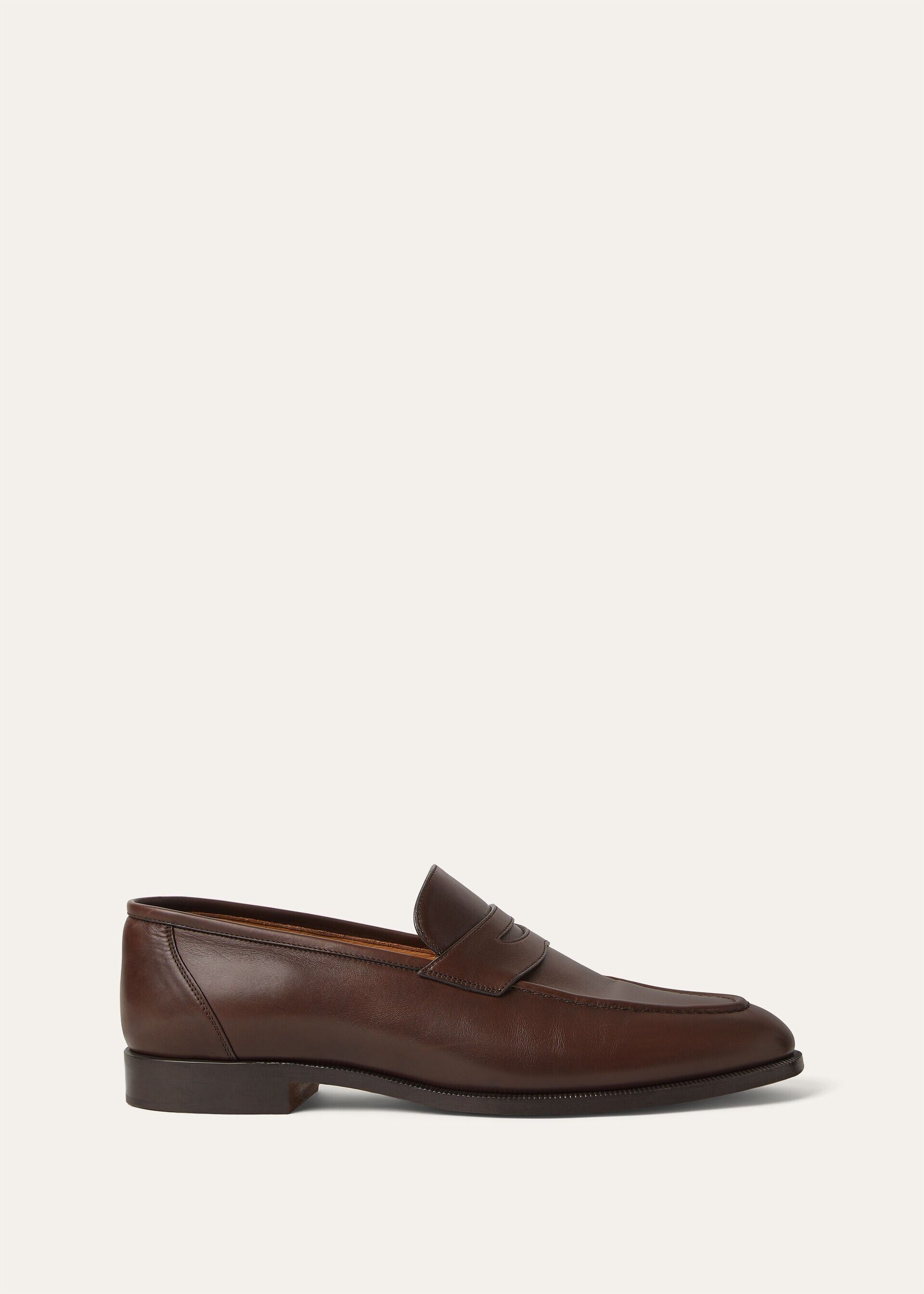 Loro Piana os11x0226 FAO6135 Sergio Loafers in French Coffee Size US 11 / EU 44 - 1 Thumbnail