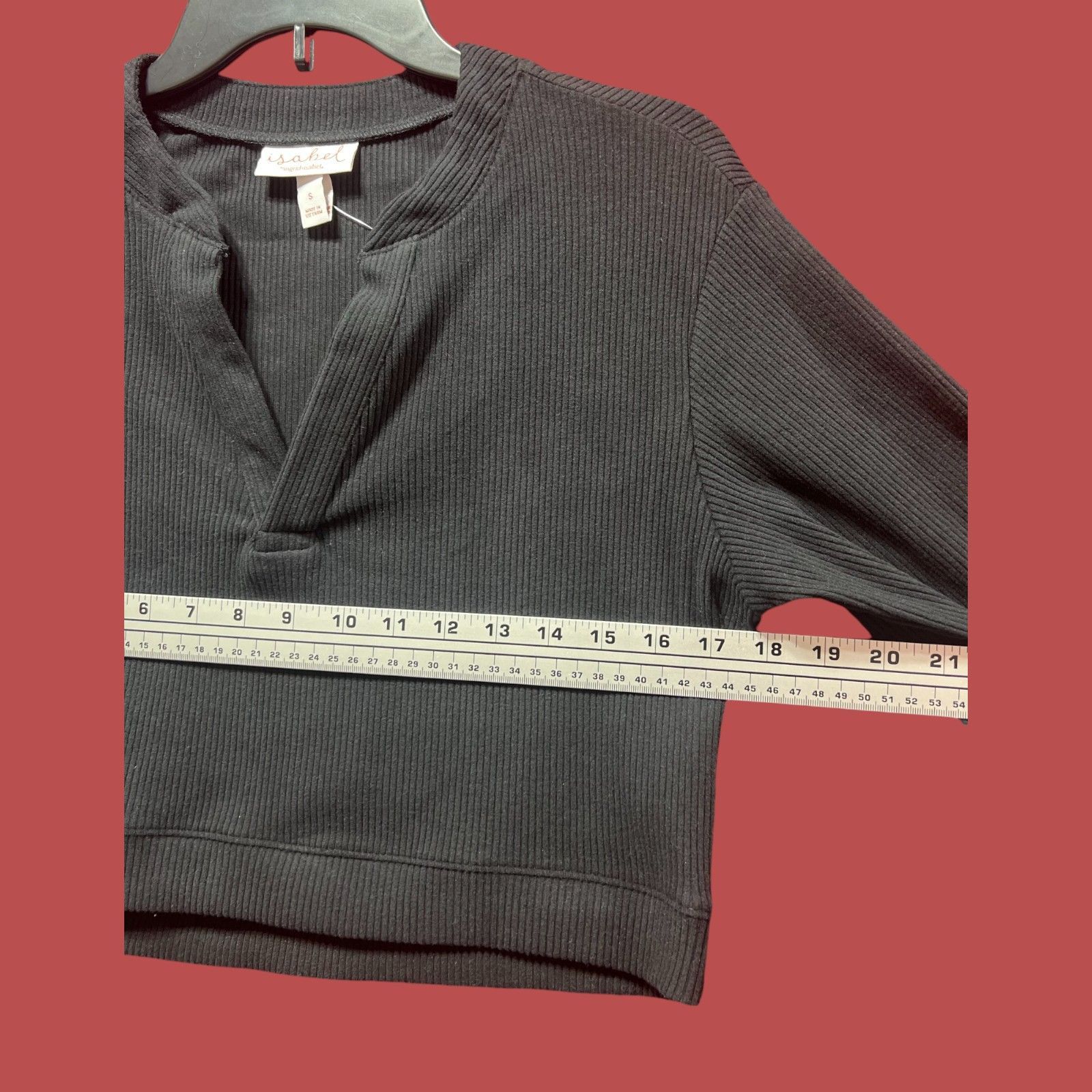 Other Isabel Maternity - Maternity Ribbed Henley Top - Black - Sma Size S / US 4 / IT 40 - 5 Thumbnail