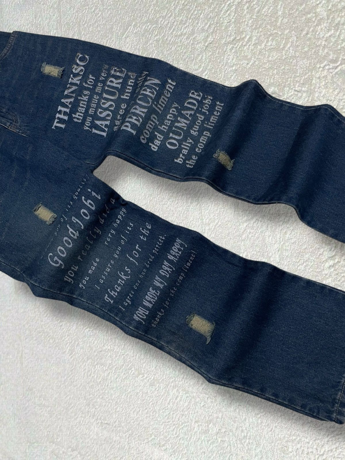 Japanese Brand Vintage 90s Icon Japan Designer Lady Blue Poetic Life Denim Size US 29 - 4 Thumbnail