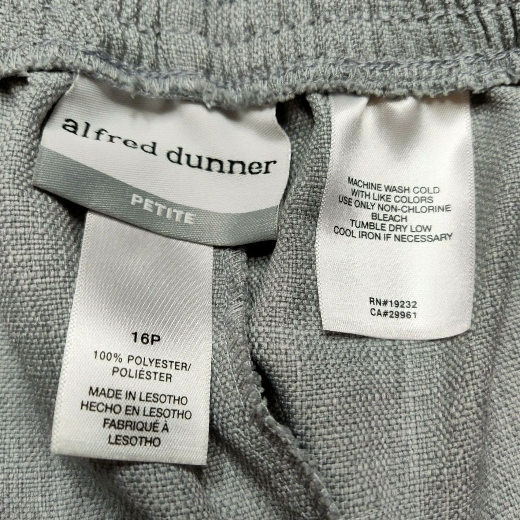 Vintage Alfred Dunner Primrose Garden Women's Petite 16P Pull On Silver Pants NEW Size 38" / US 16 / IT 52 - 5 Thumbnail