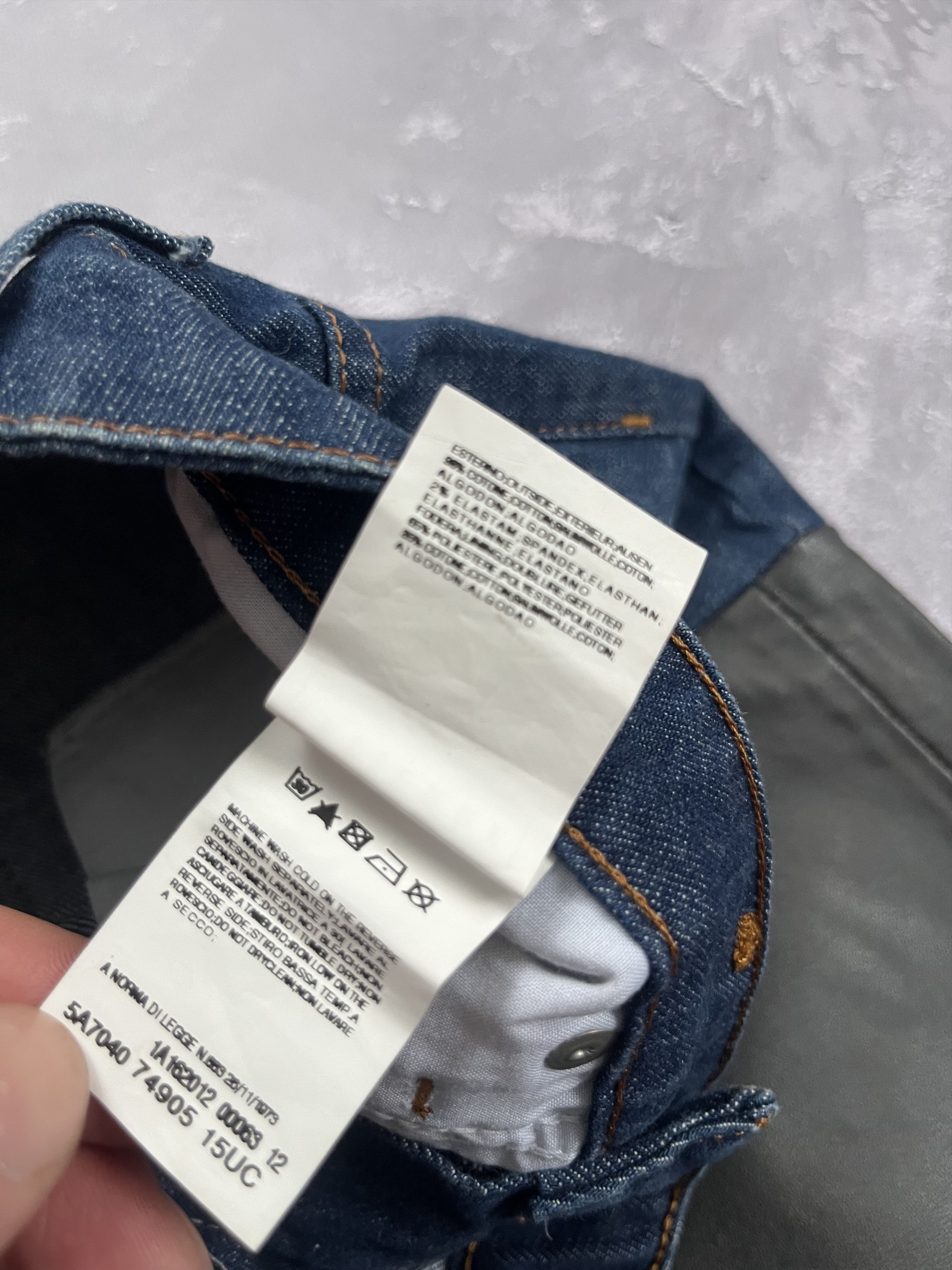 Fiorucci Fiorucci Leather Panel Jeans W27 Y2K Denim Moto Pants Size 27" / US 4 / IT 40 - 10 Thumbnail