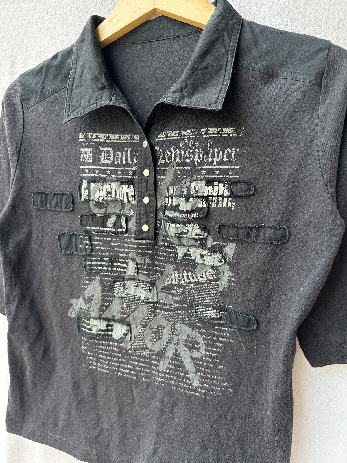 If Six Was Nine 💸BINDINGOFFER💸Apaiser polo shirt poem crazy gothic raglan Size US S / EU 44-46 / 1 - 3 Thumbnail