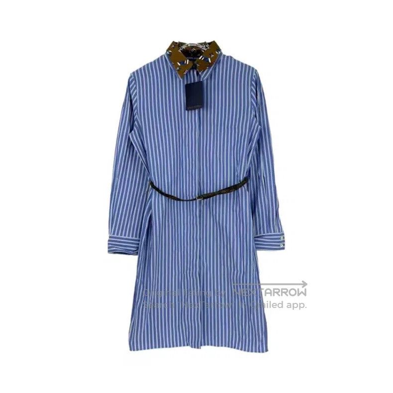 Louis Vuitton Louis Vuitton Blue and white vertical classic logo shirt d Size XS / US 0-2 / IT 36-38 - 1 Thumbnail