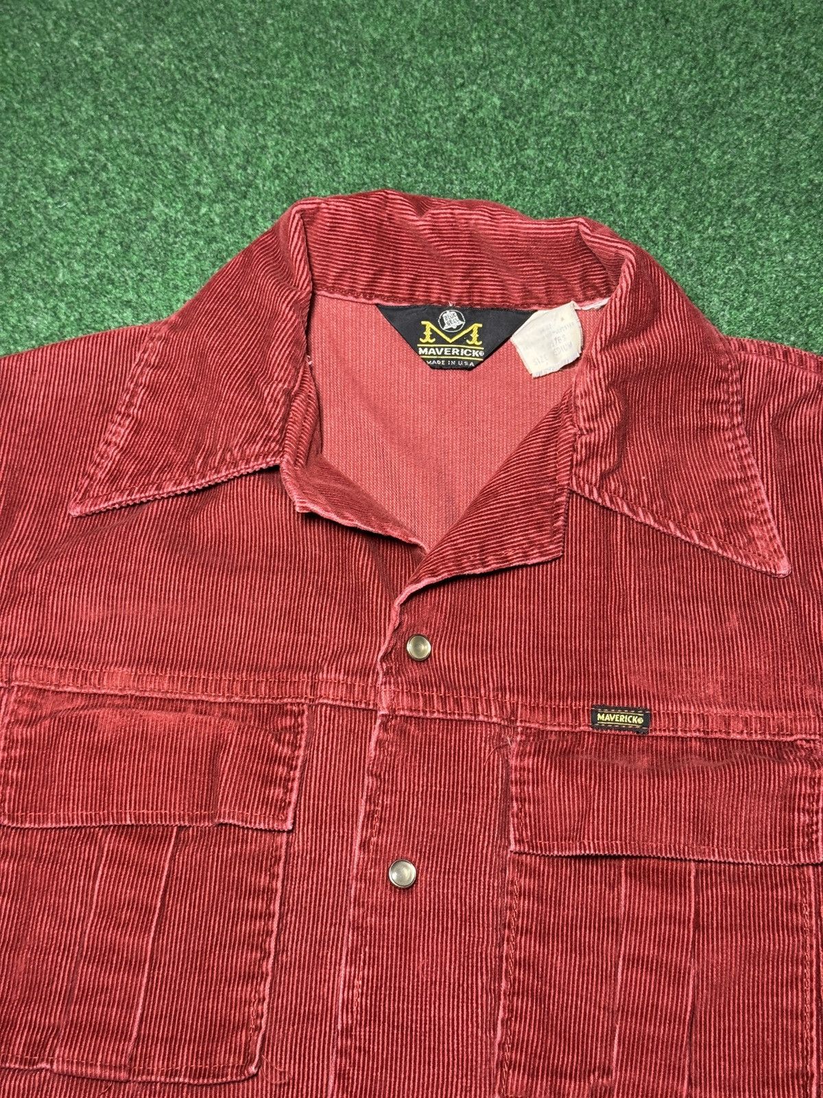 Vintage Vtg 60s Blue Bell Maverick Corduroy Pearl Snap Retro Shirt Size US M / EU 48-50 / 2 - 2 Thumbnail