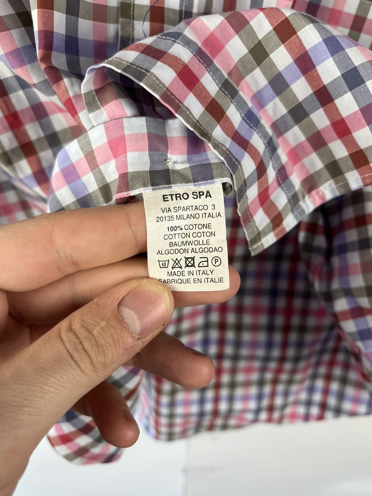 Etro Etro Luxury Plaid Cotton Long Sleeve Shirt Made in Italy Size US XL / EU 56 / 4 - 9 Thumbnail