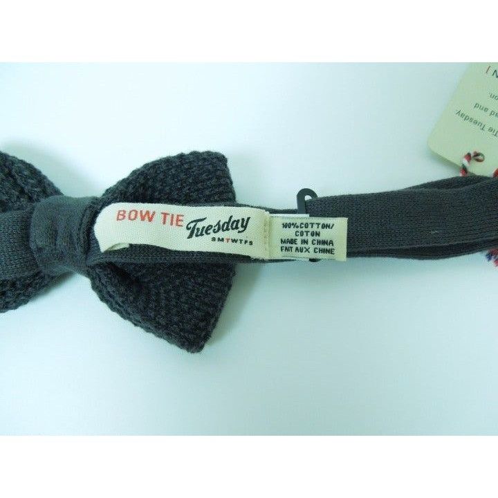 Other Bow Tie Tuesday Charcoal Men's Bow Tie Size ONE SIZE - 4 Thumbnail