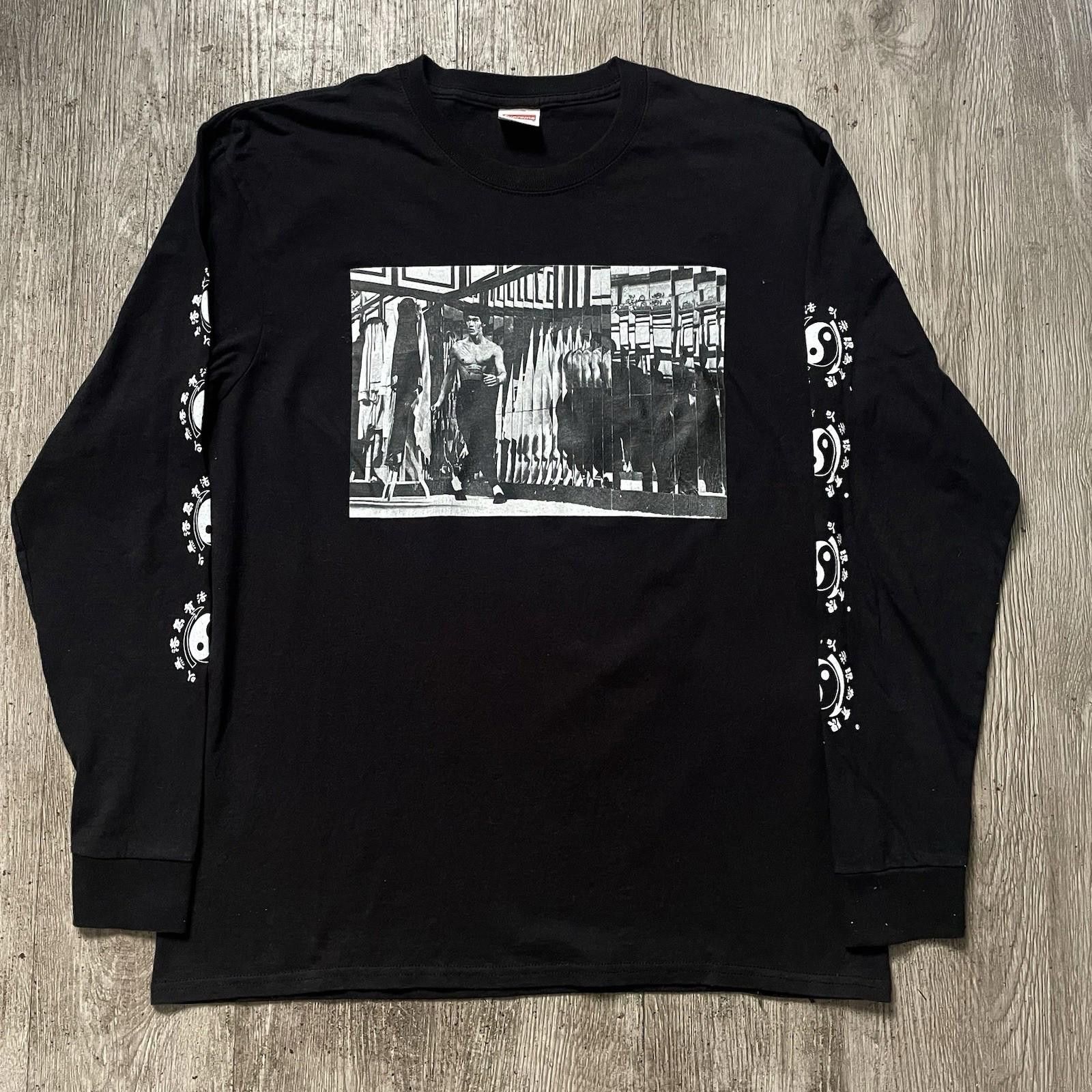 Supreme Bruce Lee Mirrors Long Sleeve Tee Black Sz L FW13