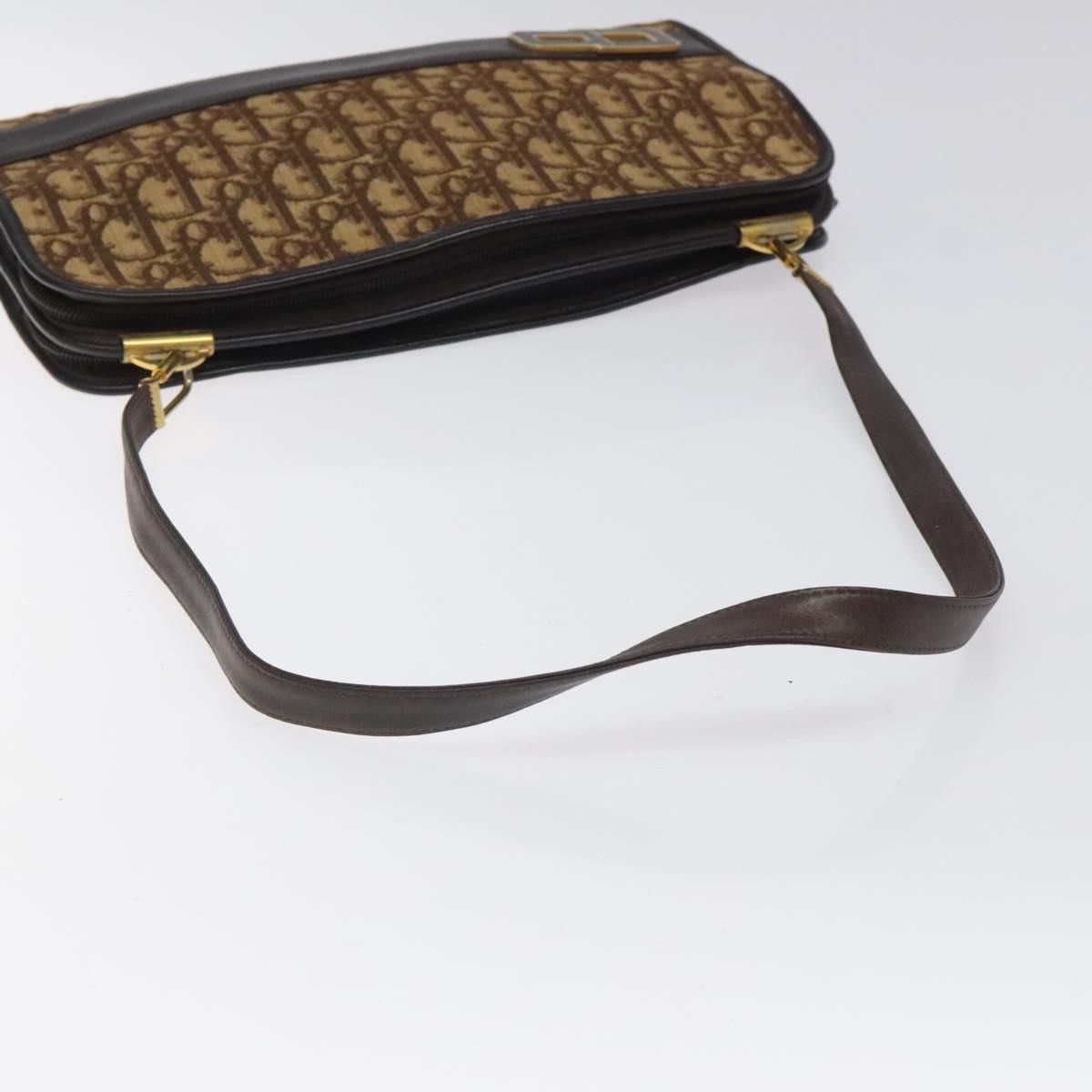 Dior DIOR Trotter Canvas Shoulder Bag Brown Gold Size ONE SIZE - 7 Thumbnail