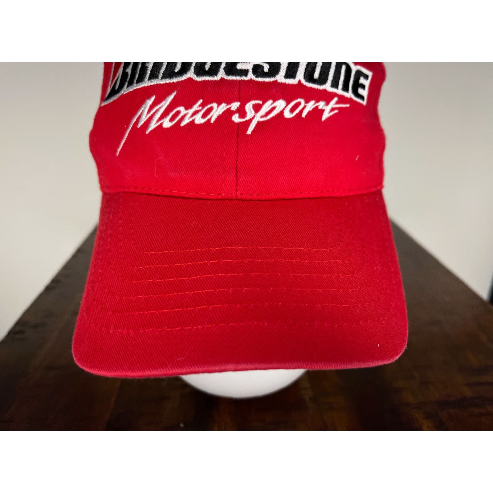 Vintage Bridgestone Motosport Hat Cap Snap Back Adult Red 100% Cotton Twill Size ONE SIZE - 3 Thumbnail