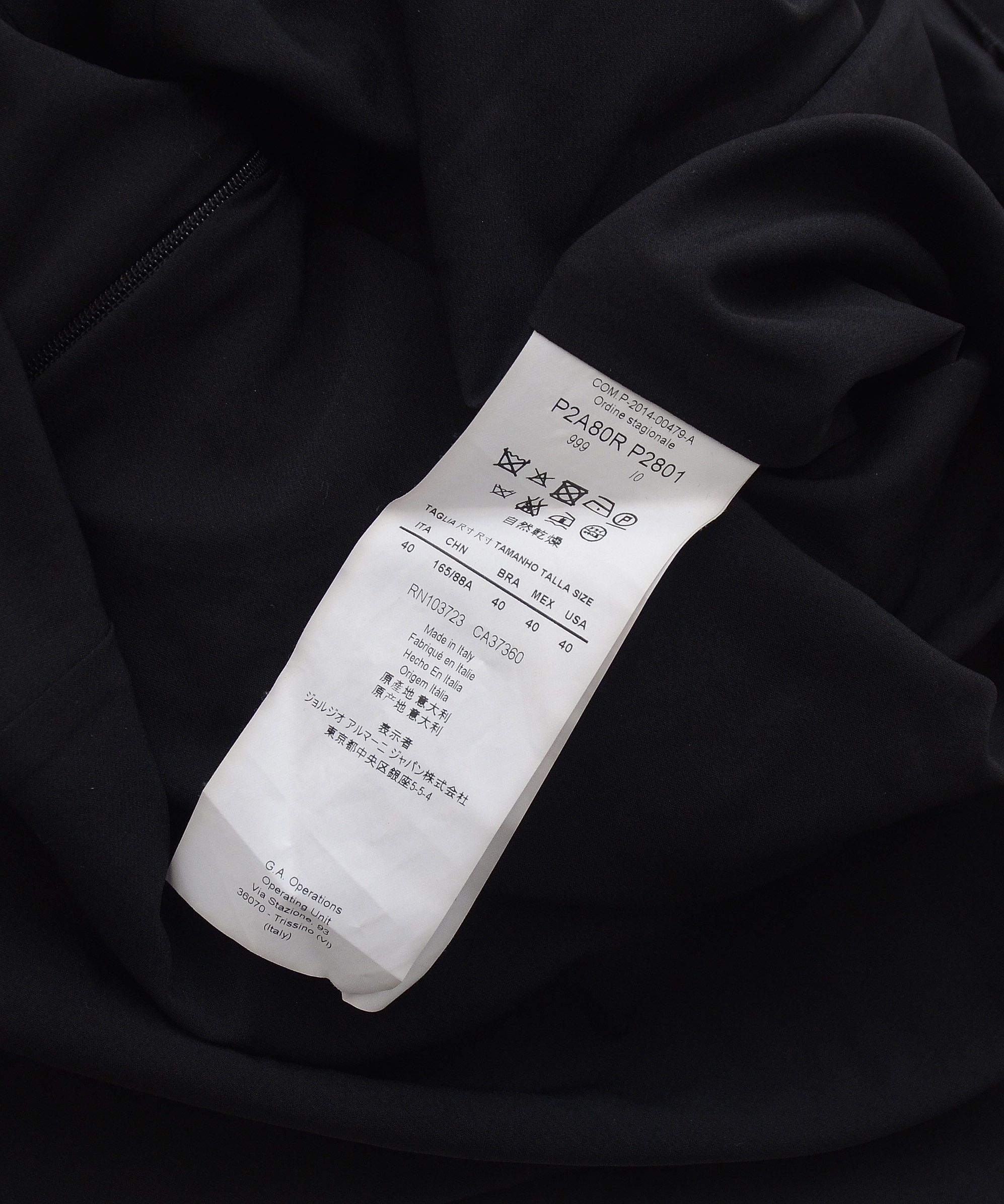Armani Luxury Emporio Armani Elite Black Velvet Dress Crystal Size S / US 4 / IT 40 - 17 Thumbnail