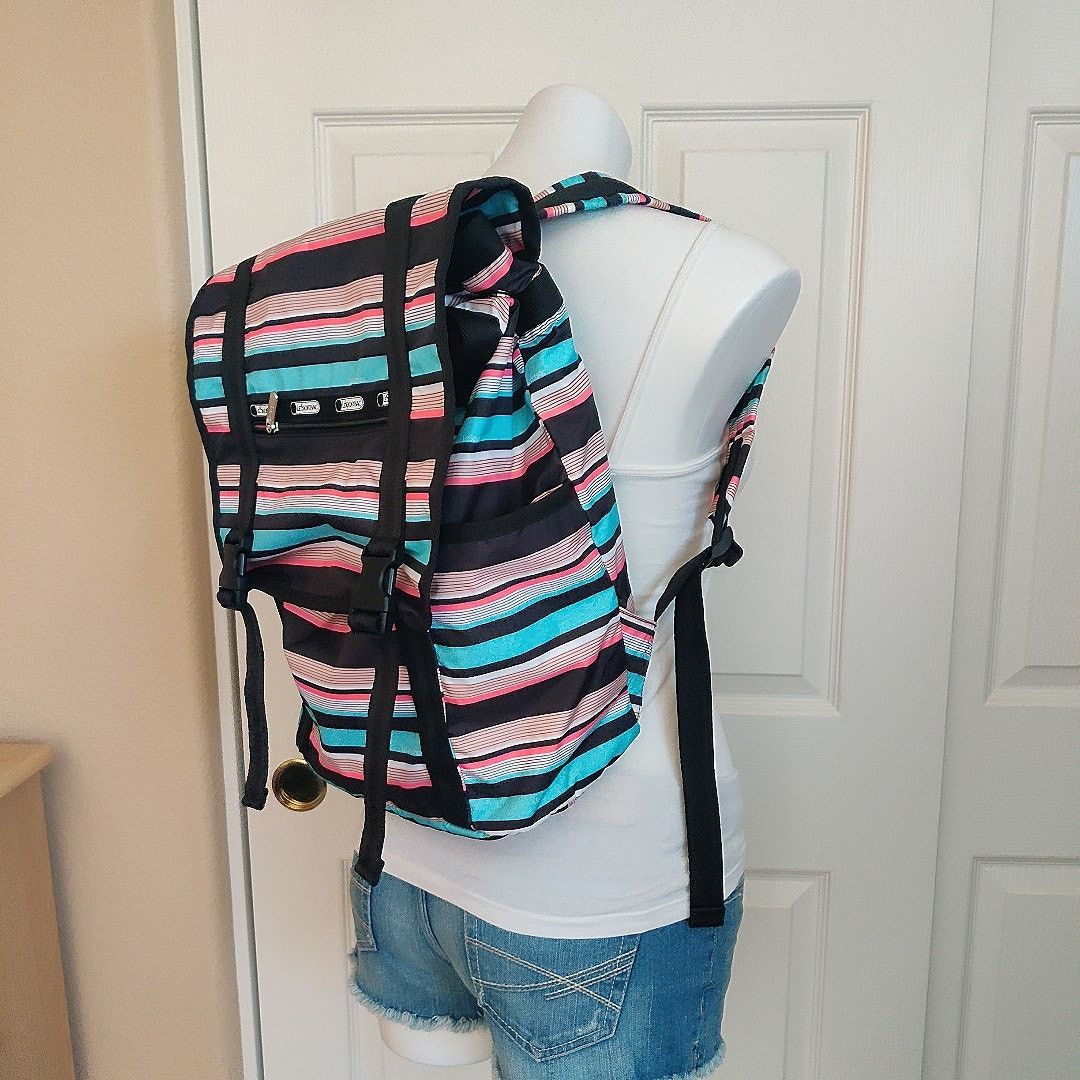 LeSportsac LeSportsac Tennis Stripe Journey Backpack Large NWT Size ONE SIZE - 4 Thumbnail