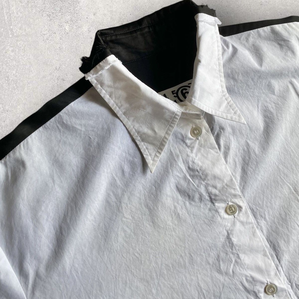 Maison Margiela SS21 Oversized Contrast Dress Shirt Size S / US 4 / IT 40 - 2 Thumbnail