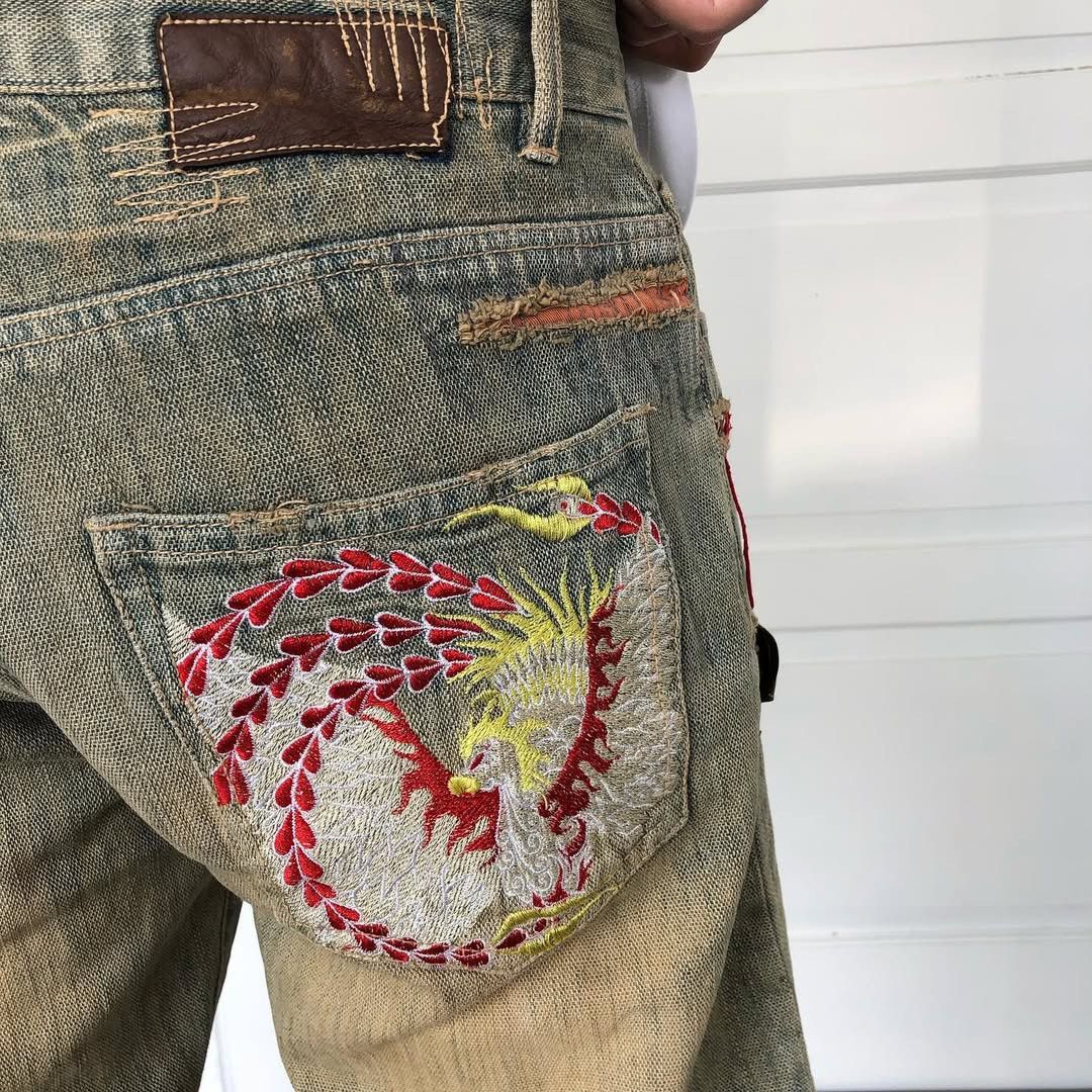 Karakuri Tamashii Karakuri Tamashi Embroidered Dragon Jeans Size US 32 / EU 48 - 3 Thumbnail