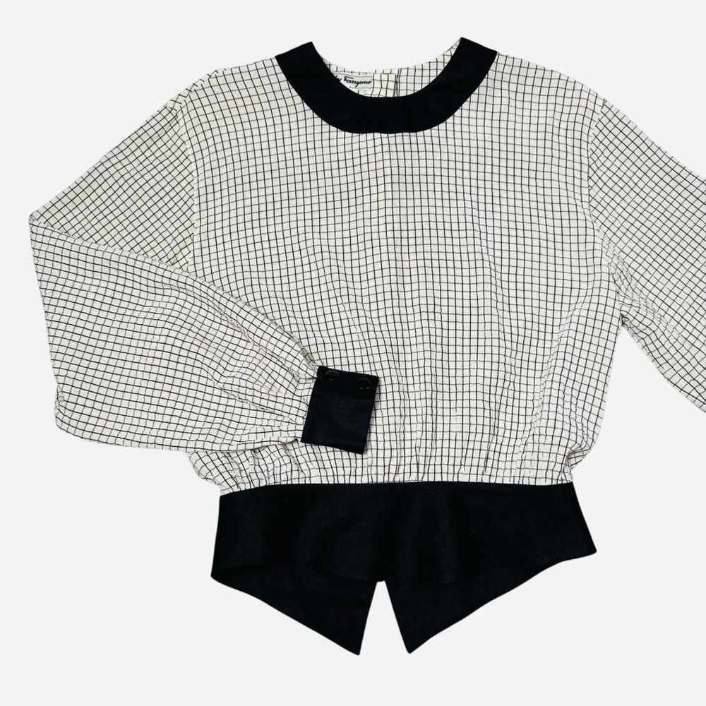 Salvatore Ferragamo Vintage Salvatore Ferragamo Silk Linen Blouse Made In Italy Size M / US 6-8 / IT 42-44 - 4 Thumbnail