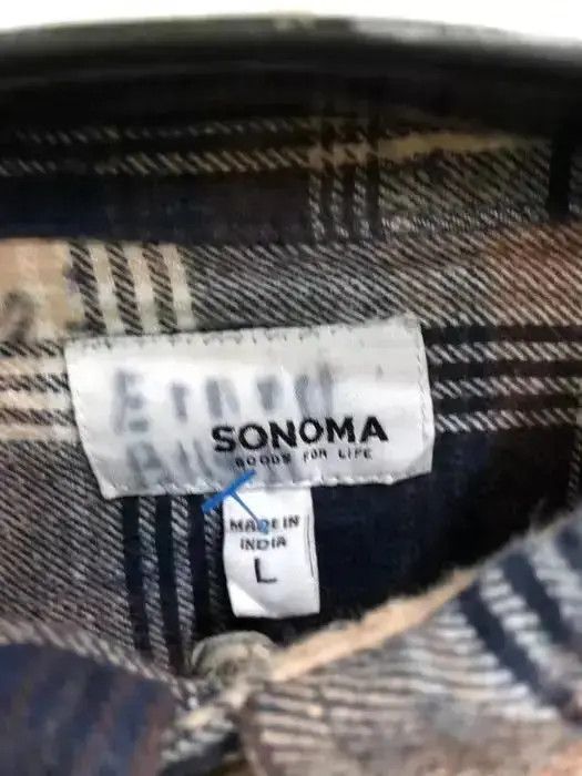 Vintage Vintage Sonoma Flannel Shirt 👕 Size US L / EU 52-54 / 3 - 3 Thumbnail
