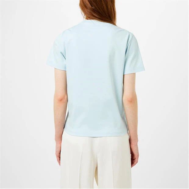Lanvin o1g2r1mq1024 Logo T-Shirt in Light Blue Size M / US 6-8 / IT 42-44 - 5 Thumbnail
