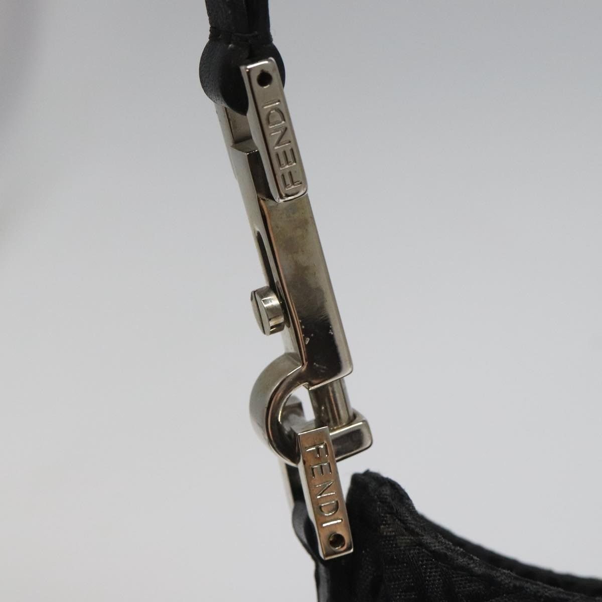 Fendi FENDI Zucchino Canvas Shoulder Bag Black Size ONE SIZE - 15 Thumbnail