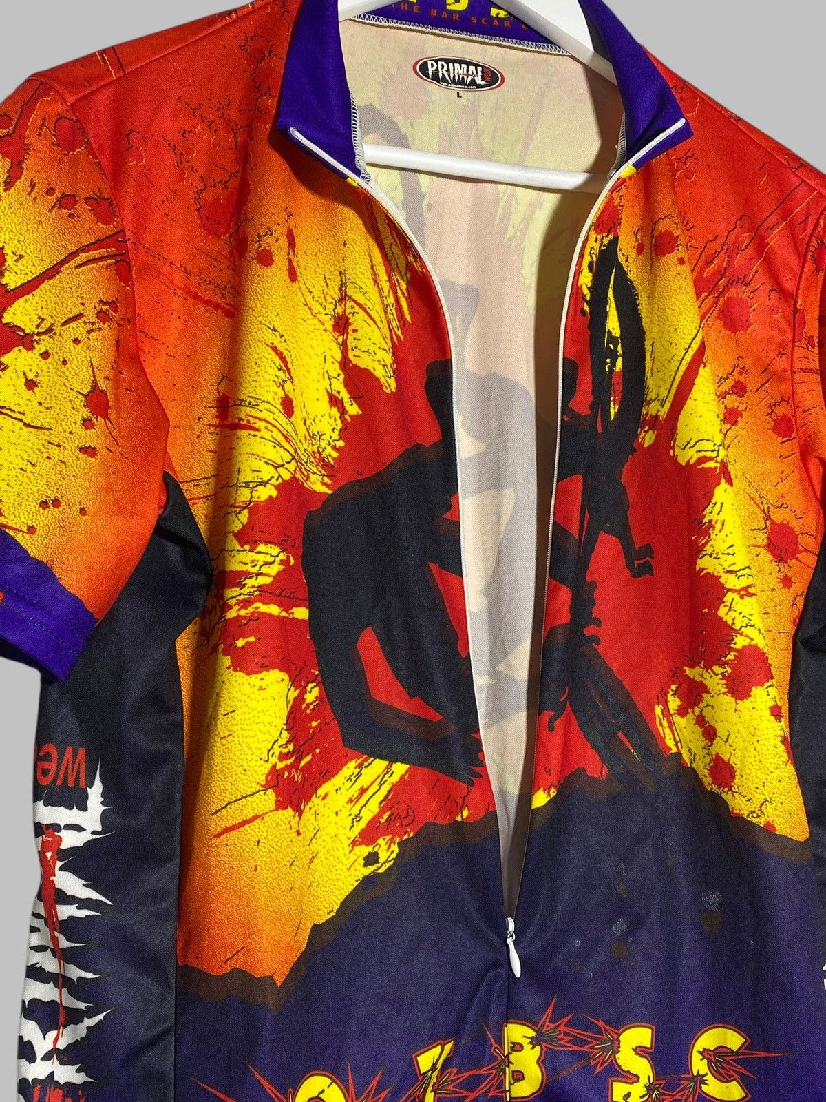 Other 🔥 Y2K BMX BIKE RACE JERSEY AOP PRIMAL XTREME CYBER COLOR Size US L / EU 52-54 / 3 - 13 Thumbnail