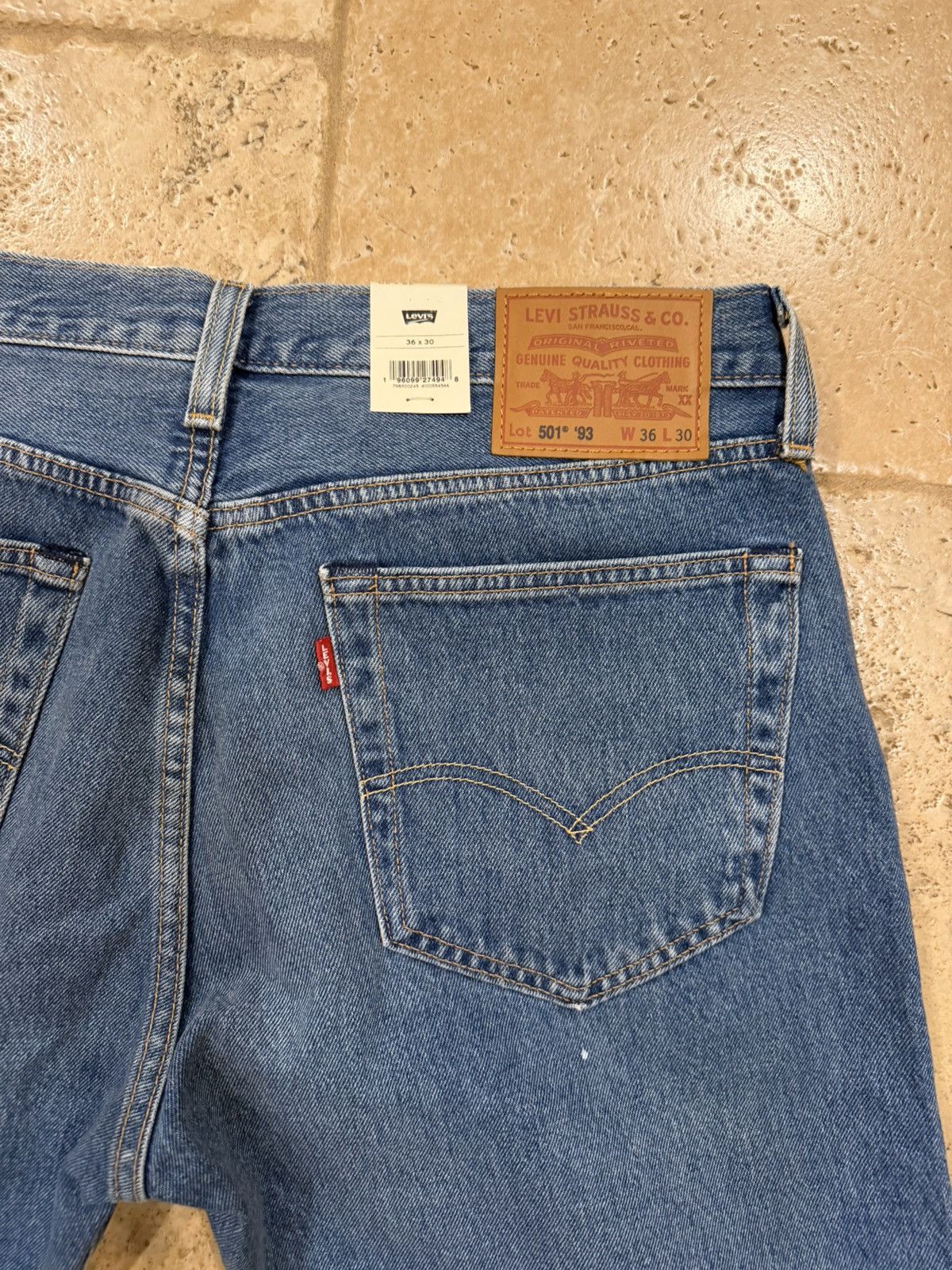 Levi's Vintage Clothing Levi's 501 Vintage '93 Straight Paint Distressed Denim Jeans Size US 36 / EU 52 - 8 Thumbnail