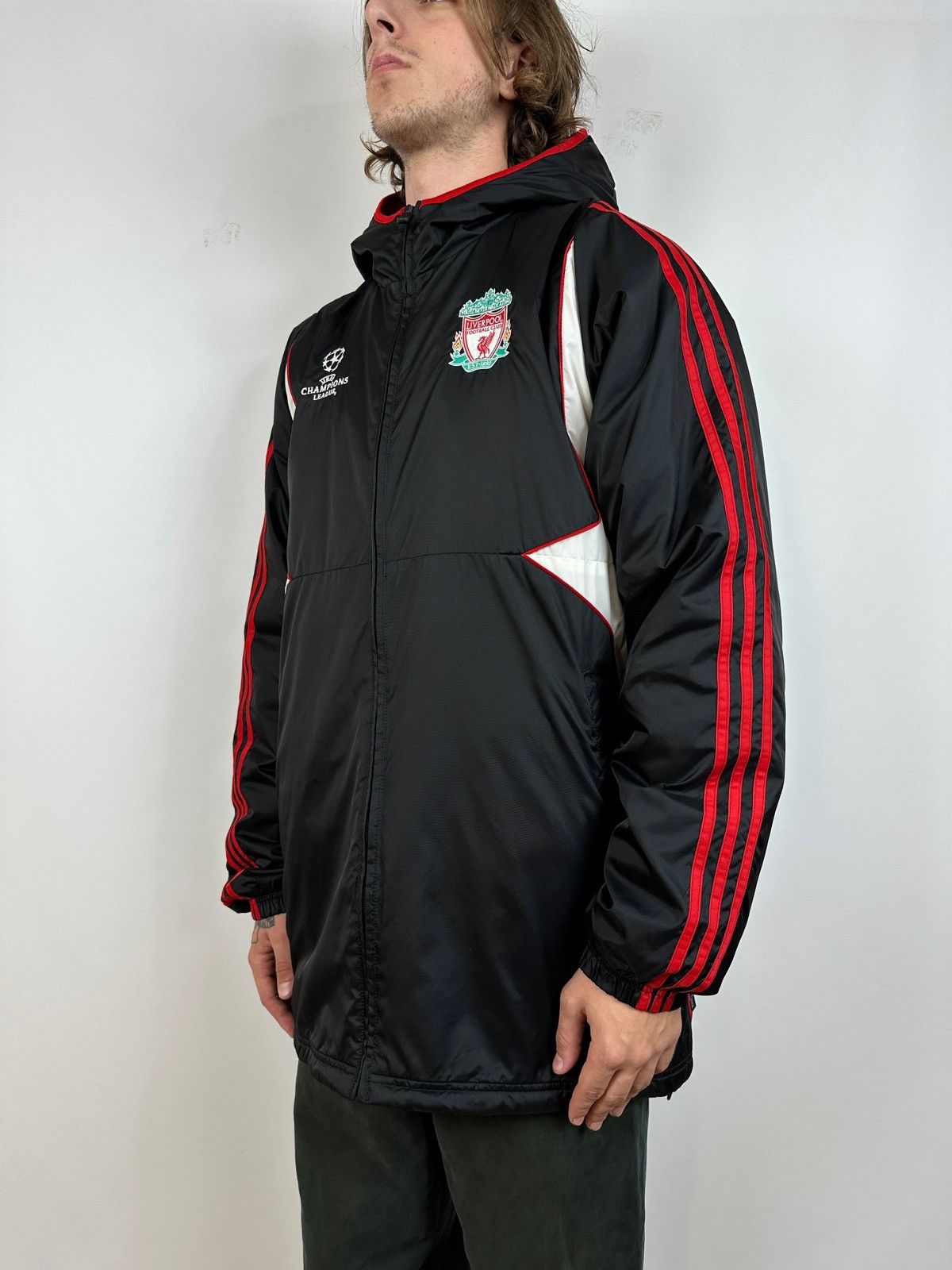 2007-08 Adidas Liverpool Champions League Parka Coat Jacket