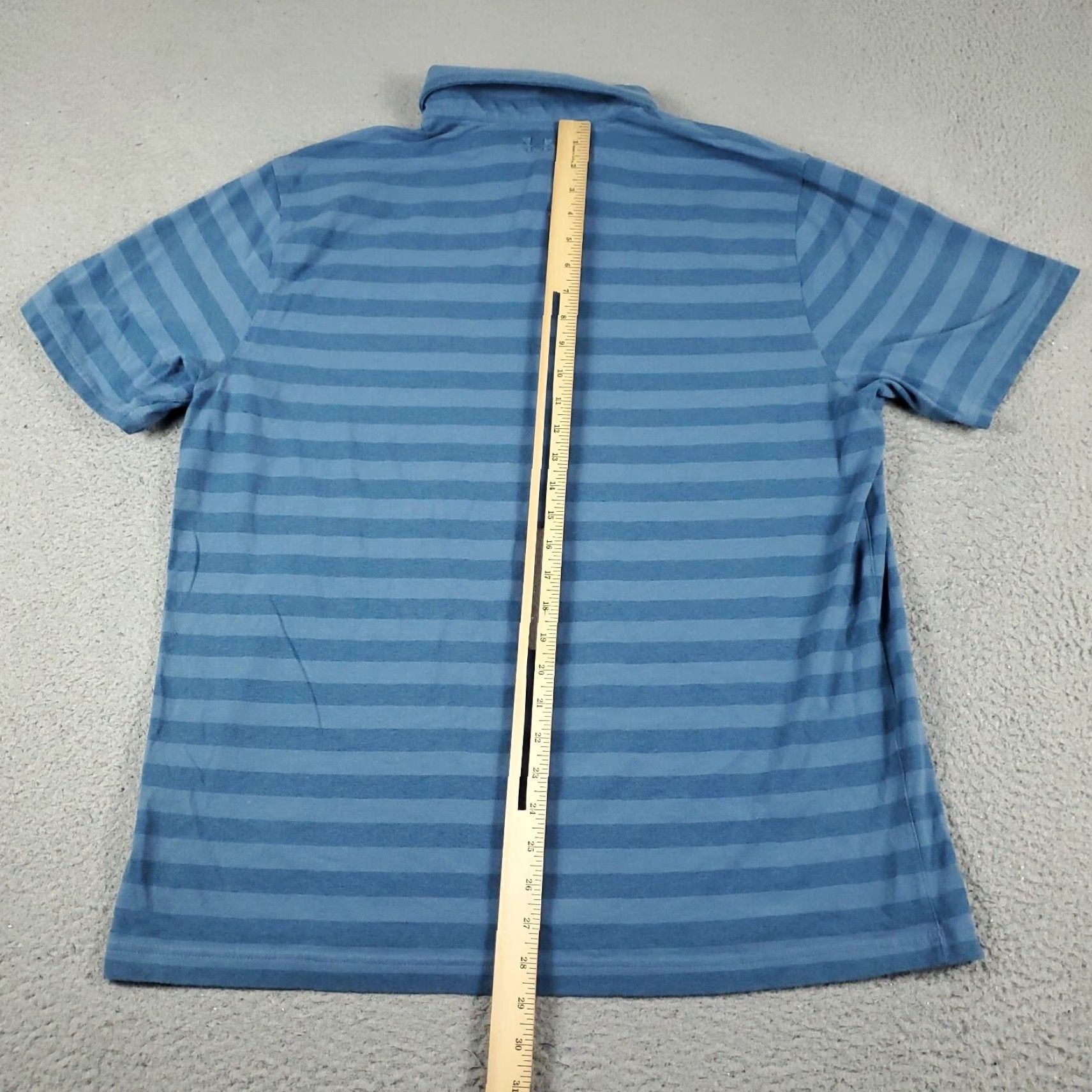 Under Armour VINTAGE Under Armour Polo Shirt Mens XL Blue Striped Cotton Golf Casual Short Sleeve Size US XL / EU 56 / 4 - 3 Thumbnail