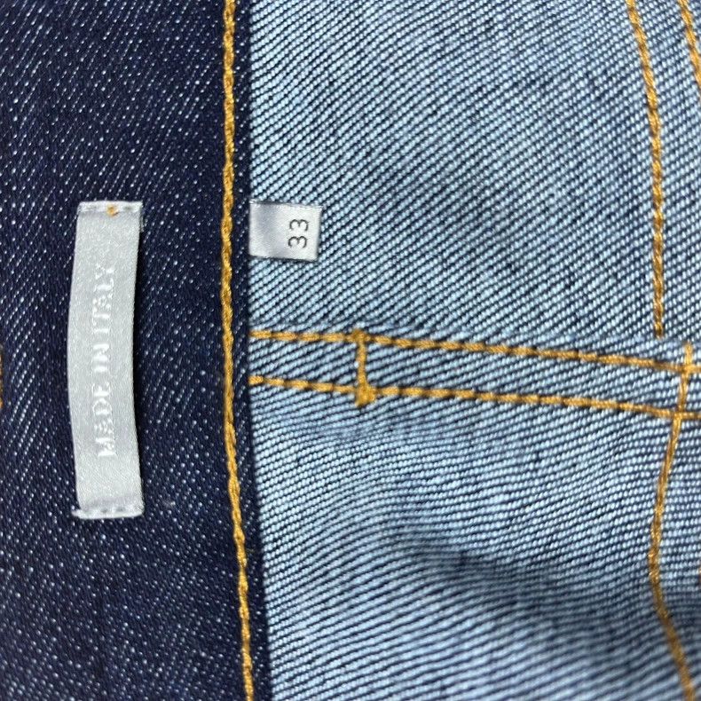 Dior The latest blue washed old mid-waist zipper straight jeans Size US 33 - 6 Thumbnail