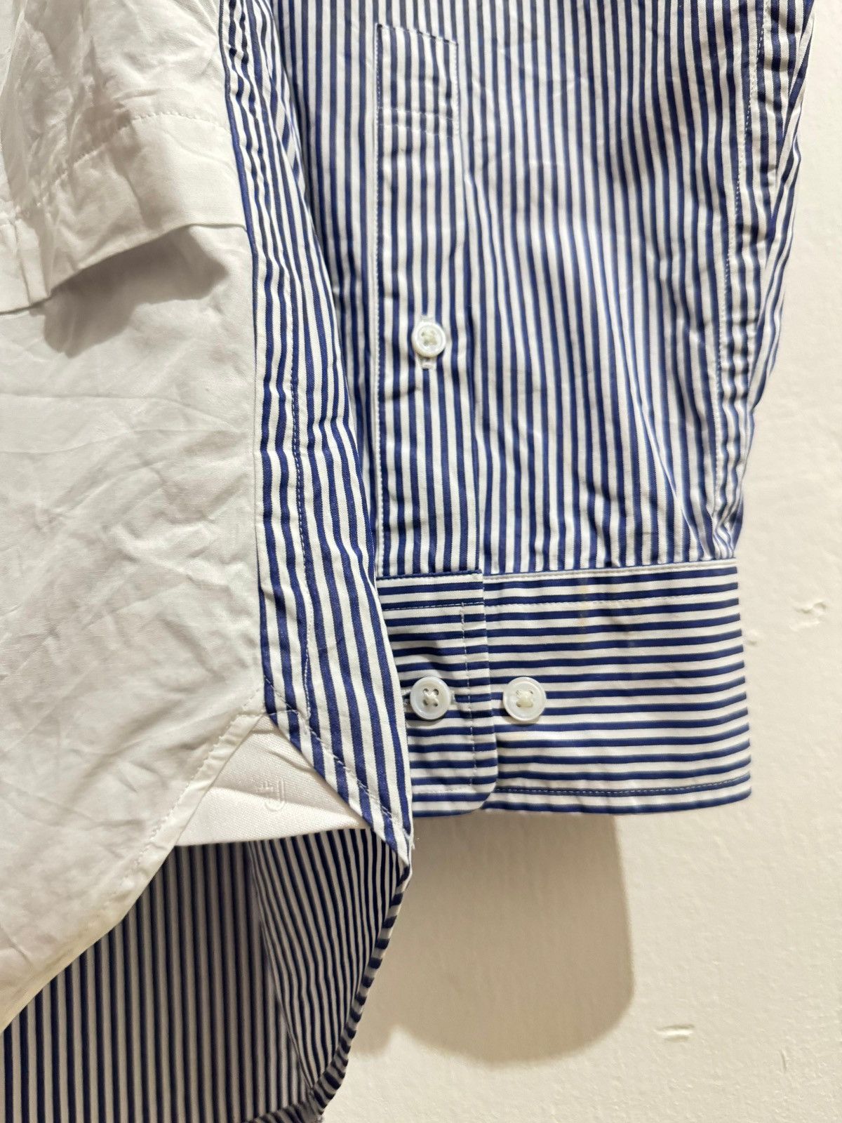 Jil Sander × Uniqlo Uniqlo x Jil sander stripe oversize hidden button Shirt Size US L / EU 52-54 / 3 - 7 Thumbnail