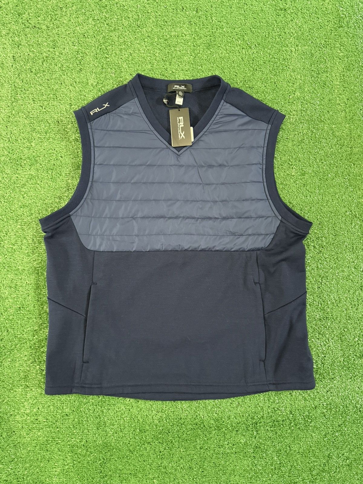 RLX Ralph Lauren Ralph Lauren RLX pullover vest 1/2 quilted front performance Size US XL / EU 56 / 4 - 1 Thumbnail