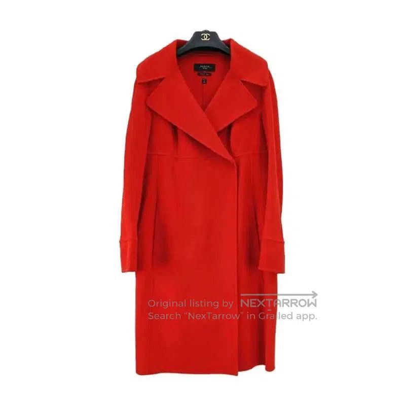 Other MaxMara Red Wool Long Coat for Women . Size L / US 10 / IT 46 - 1 Thumbnail
