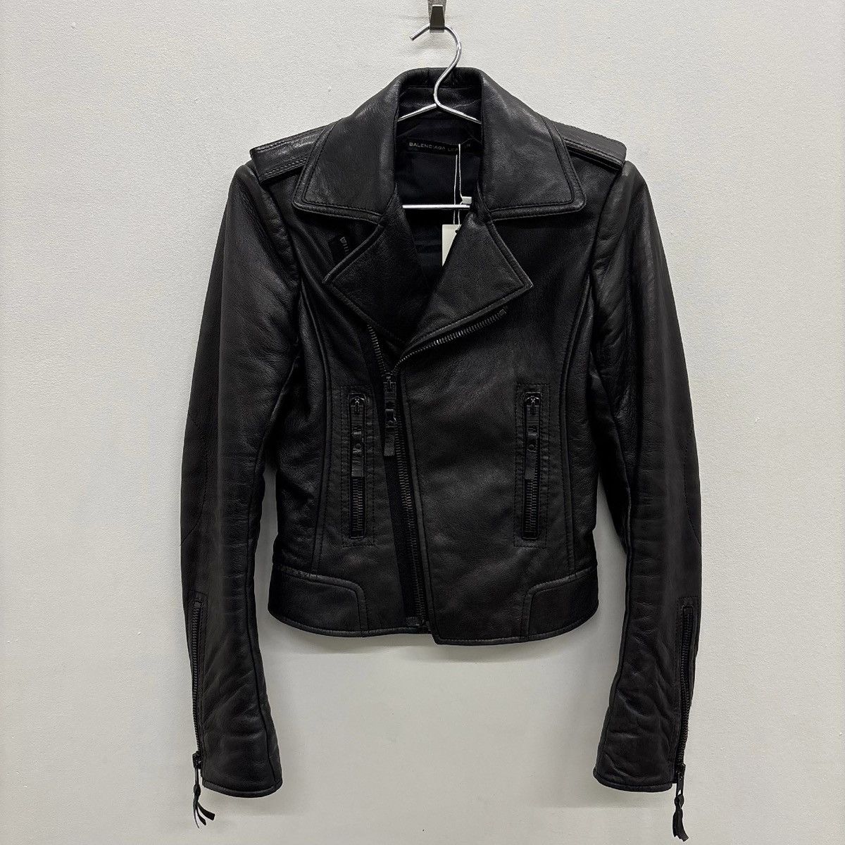 Balenciaga FW12 Balenciaga By Nicholas Ghesquiere Leather Moto Jacket Size XS / US 0-2 / IT 36-38 - 1 Thumbnail