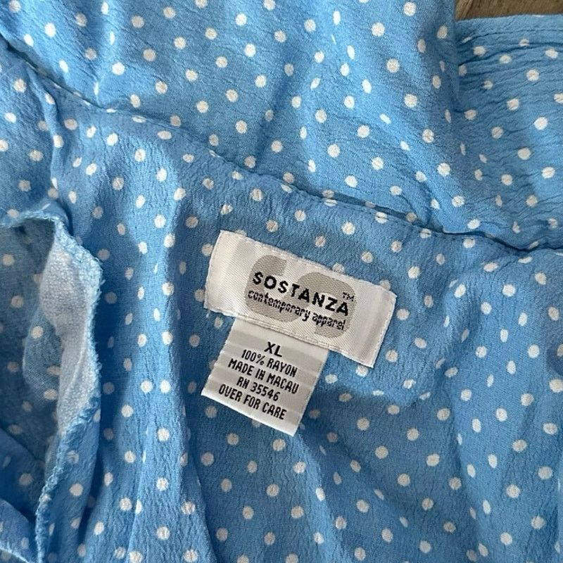 Other sostanza blue and white polka dot button up dress Size XL / US 12-14 / IT 48-50 - 4 Thumbnail
