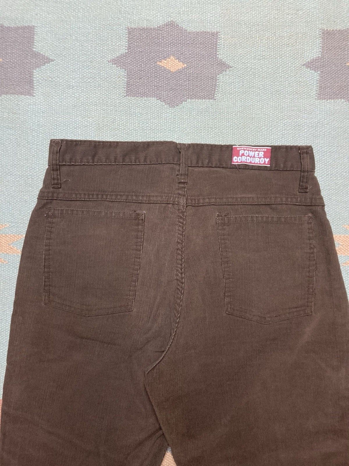 Vintage 1970s corduroy pants bootcut flare Montgomery Ward 20 31x31 Size 31" - 3 Thumbnail