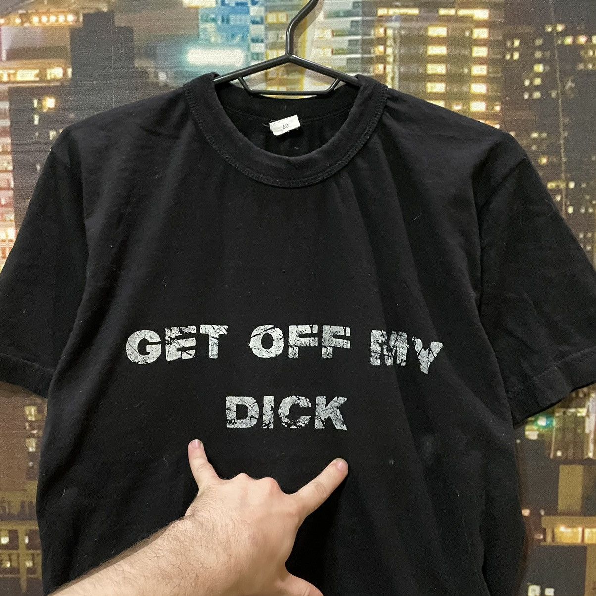 Band Tees OPIUM T SHIRT HUMOR GET OFF MY DICK PENIS SEX PORNSTAR 90s Size US M / EU 48-50 / 2 - 3 Thumbnail