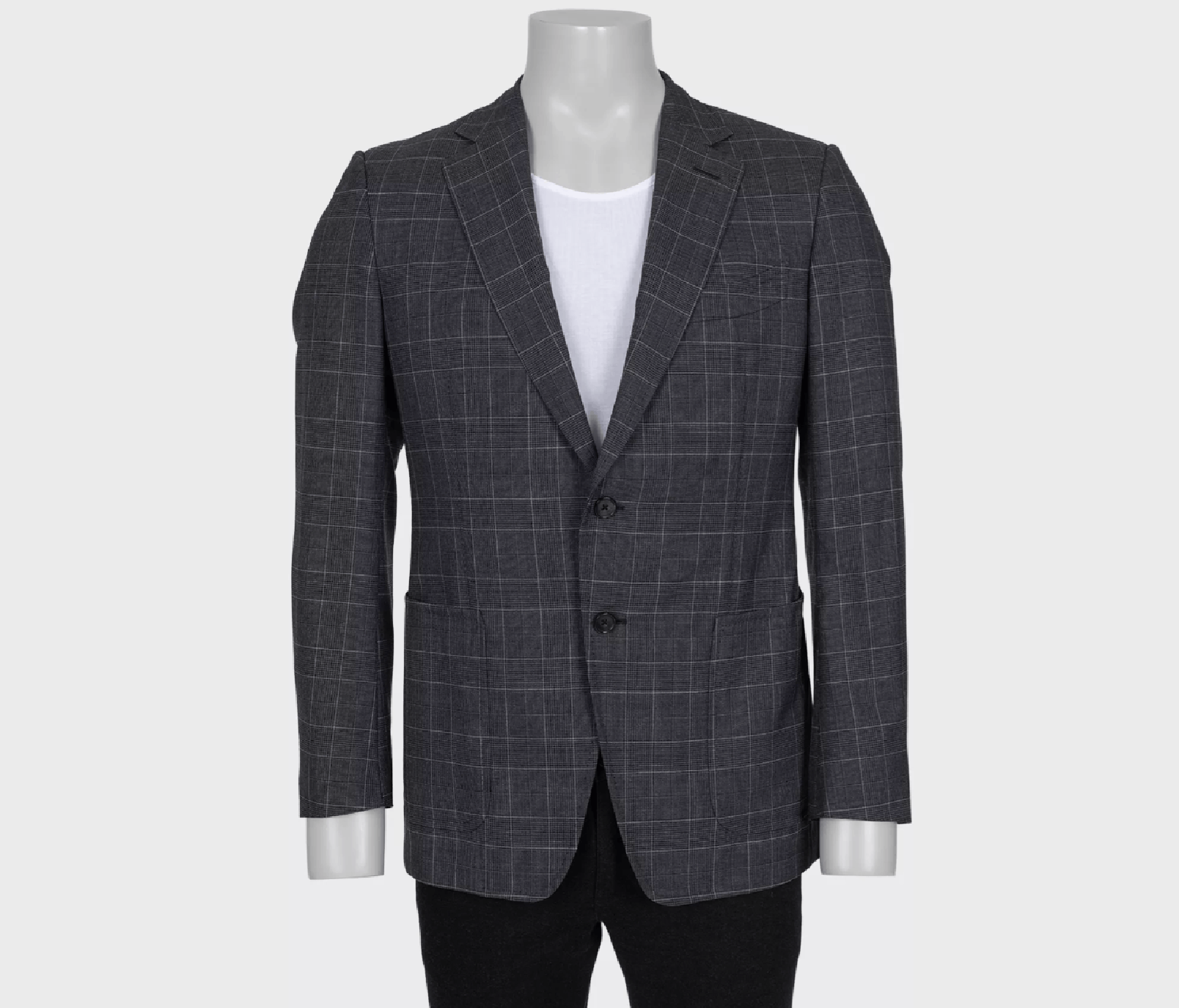Tom Ford Tom Ford Gray Check Wool Blazer IT50 L Size 50R - 1 Thumbnail