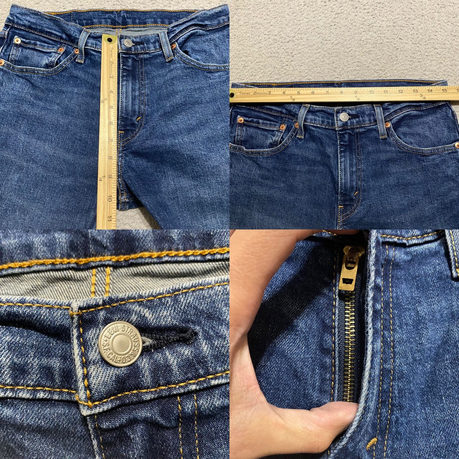 Levi's Levi's 511 Jeans Mens 32x32 Slim Straight Mid Rise Blue Denim Medium Wash Size US 32 / EU 48 - 8 Thumbnail