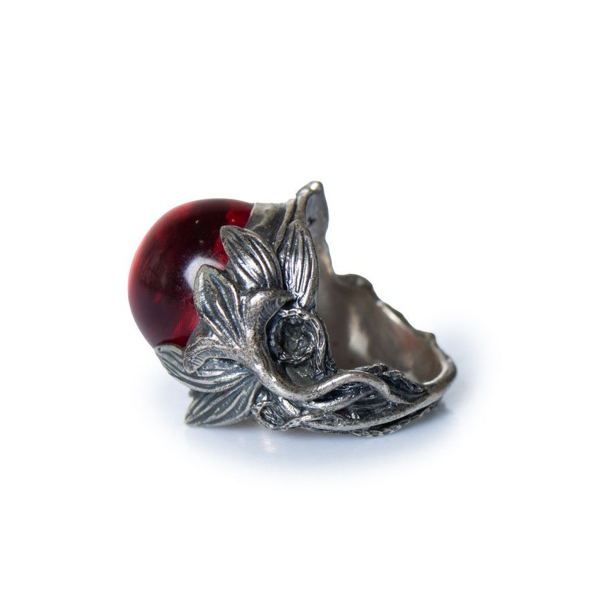 Other Lyly Erlandsson, the Granada ring with red stone Size ONE SIZE - 5 Thumbnail