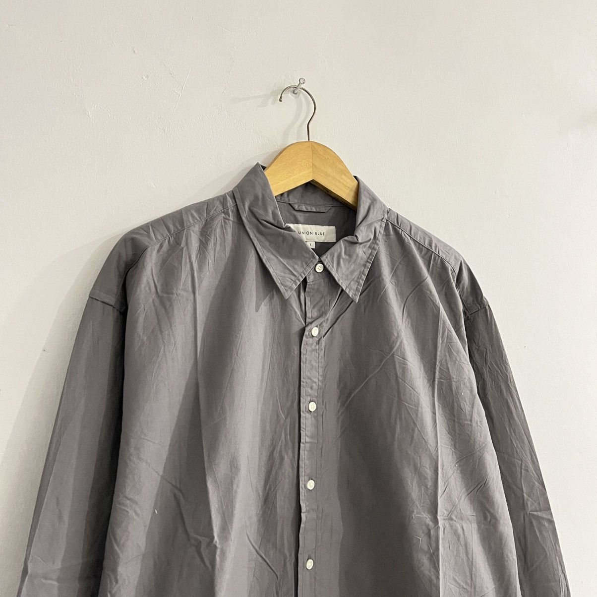 Japanese Brand union blue - basic longsleeve shirt Size US L / EU 52-54 / 3 - 3 Thumbnail