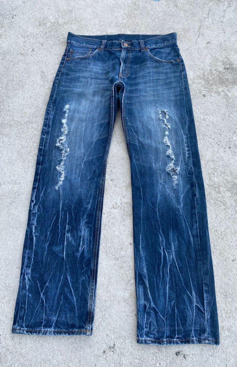 If Six Was Nine Vintage Japanese Brand Distressed Denim Size US 34 / EU 50 - 1 Thumbnail