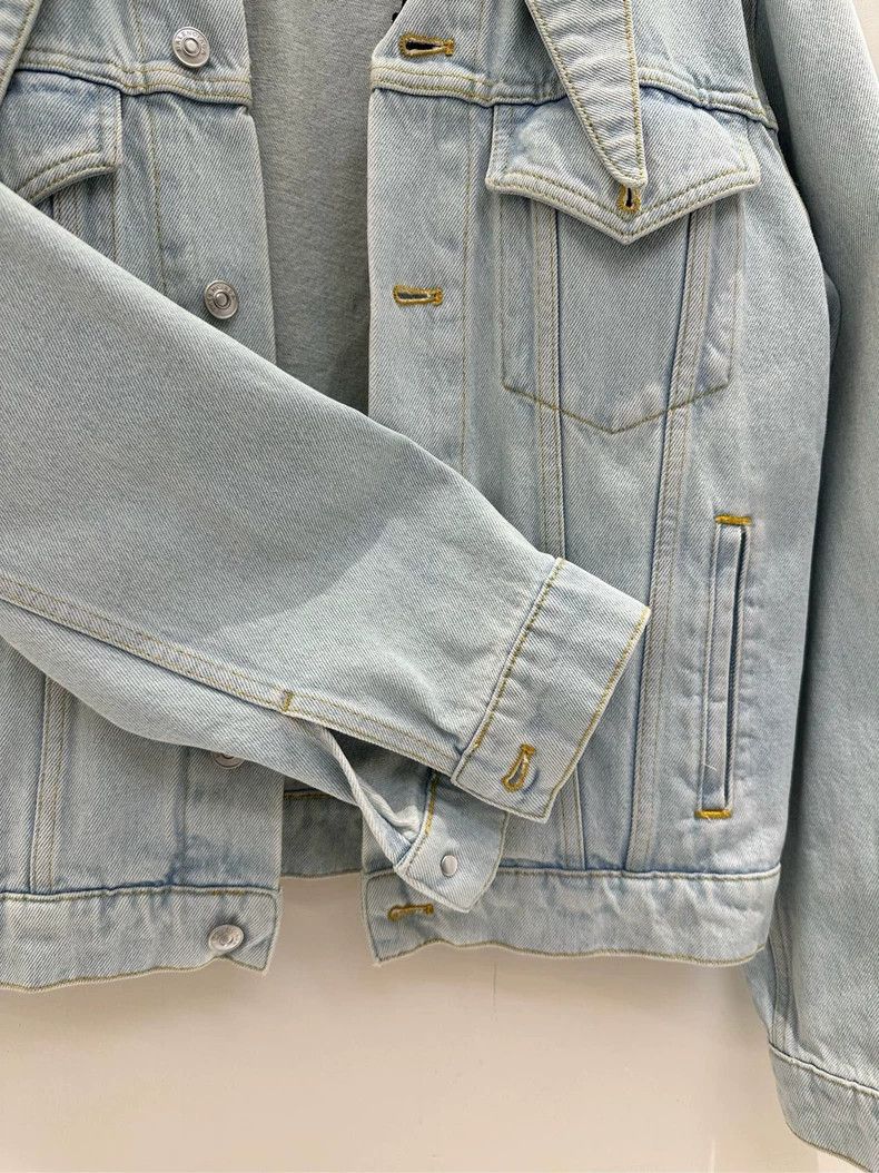 Balenciaga Balenciaga size 38 Light blue bow-tie denim jacket 2501-Nex Size US M / EU 48-50 / 2 - 6 Thumbnail